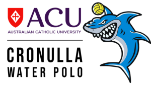 Water Polo Club ACU Cronulla Sharks official logo.