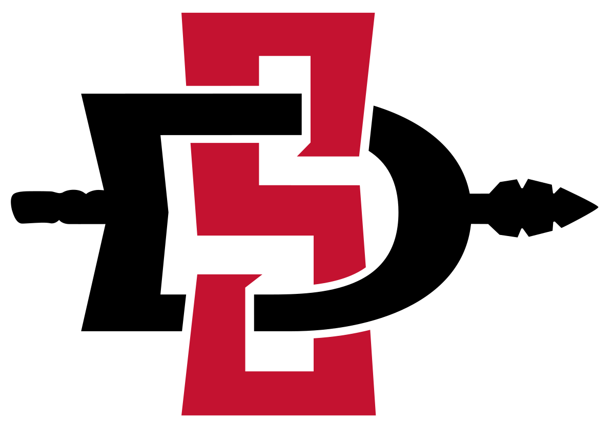 Water Polo Club San Diego State University (SDSU) official logo.